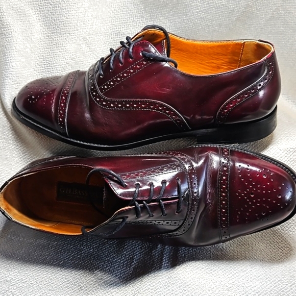 G.H. Bass Leather Dress Oxfords - Size 10EE in Burgundy - Picture 1 of 8